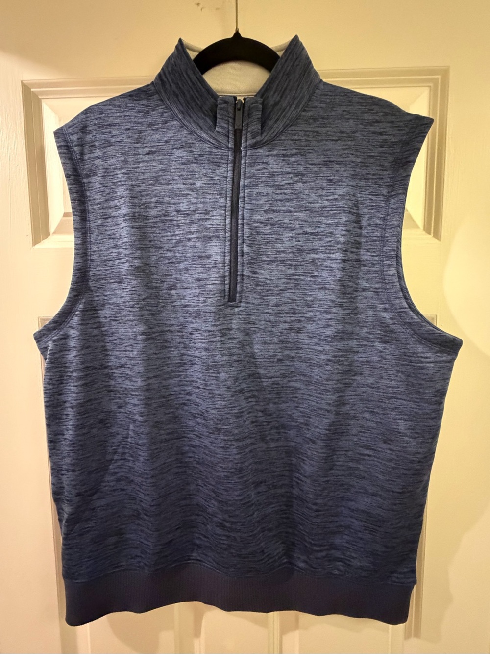 Callaway Blue Heathered Quarter-Zip Golf Vest